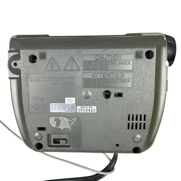 Sony ICF-C255RC Dream Machine AM/FM Radio Alarm Clock With Antenna Silver Tested - Picture 4 of 7